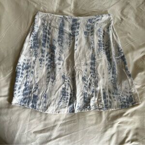 Blue Blush Denim Tie-Dye Skirt